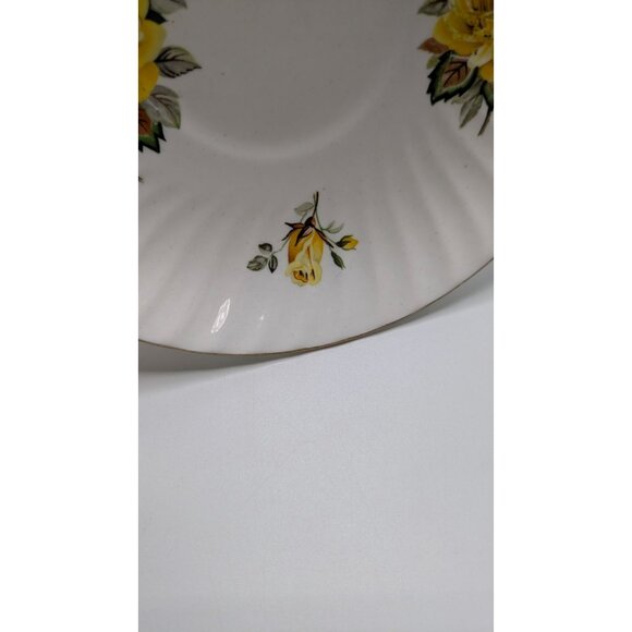 Stanley Yellow Rose Bone China Gold Trim Wide Tea Cup And Saucer Vintage Set - Picture 8 of 17